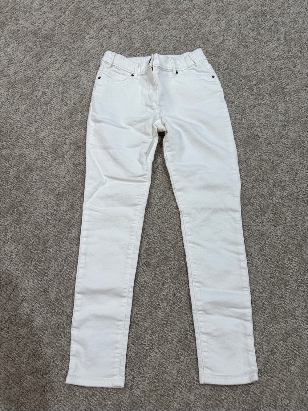 Girls' White Slim Jeans - Classic Stretch Denim